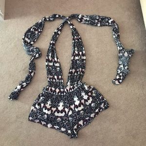 Open Back multi-tie romper